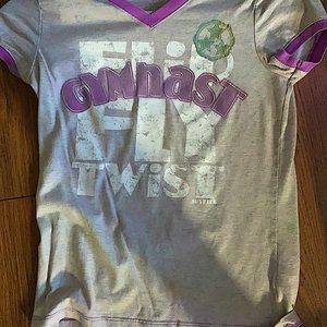 Gymnast V-Neck Kids Shirt Short Sleeve